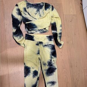Fashion Nova Sexy Tye Dye Matching Workout Set size M